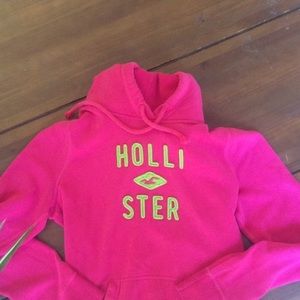 Hollister hoodie sweatshirt hot pink size L